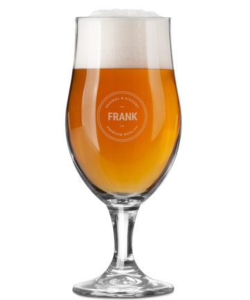 Bierglas op voet graveren